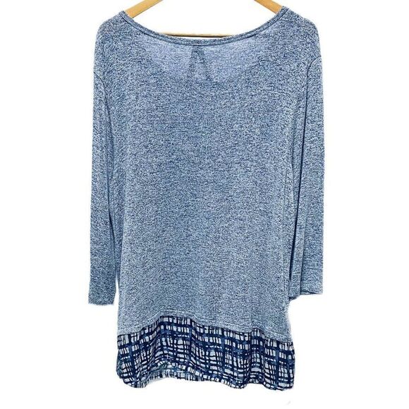 Spacedye Blue Scoop Neck Sweater Tunic - Picture 4 of 4